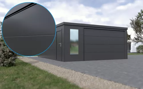 Großraumgarage STARK SUPER 1²´² G [Thermo] mit Innovatives Frontfenster und Nebentür