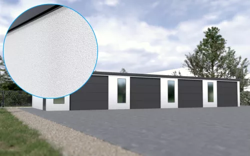 Reihengarage STARK SUPER 1²´² P-C9 [Verputz] mit Innovatives Frontfenster und Nebentür